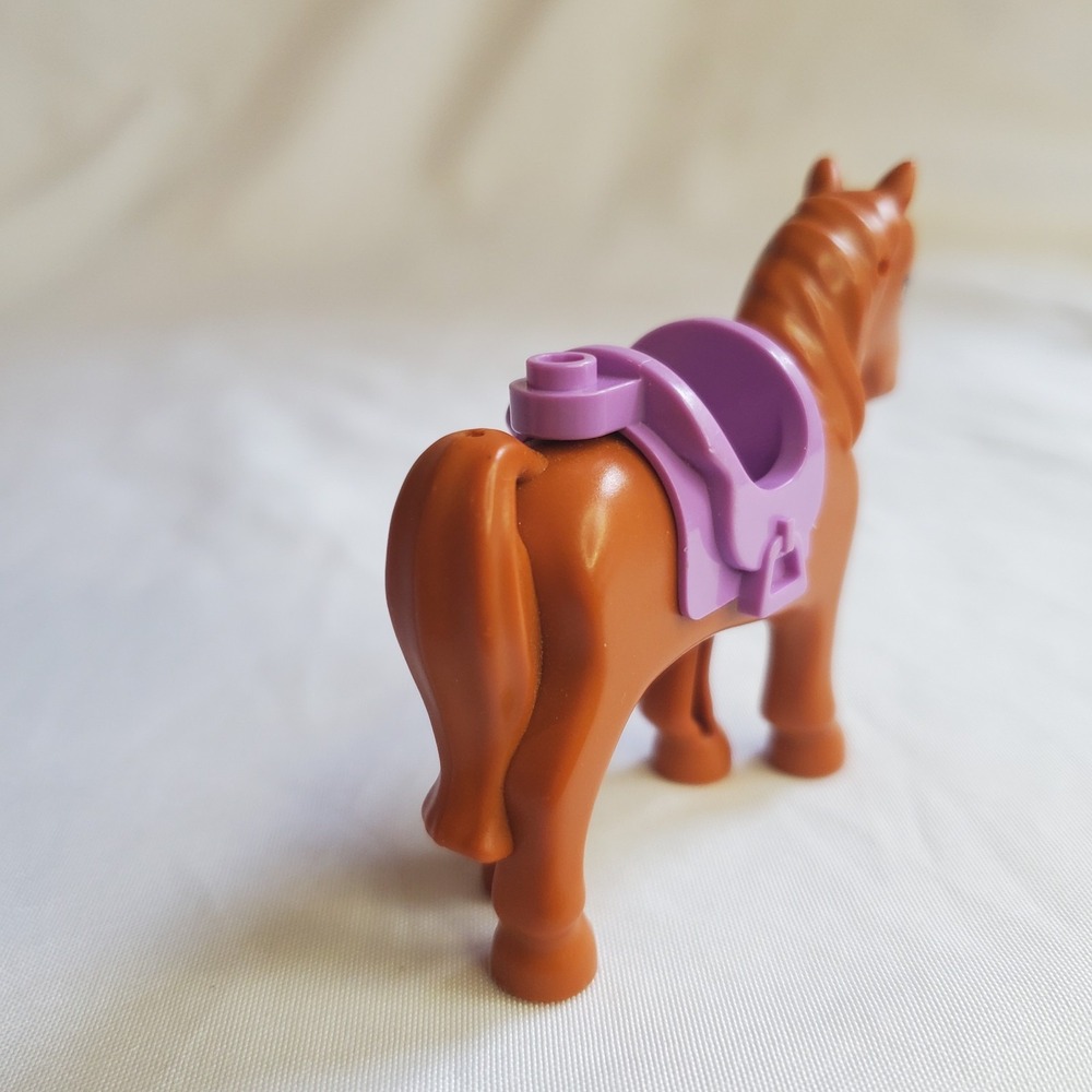 Lego Friends Brown Horse And Purple Saddle - Picture 4 of 6